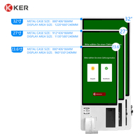 Kiosque de commande en libre-service pour restaurant, 23,6 pouces, avec SDK et lecteur de codes-barres, vente chaude