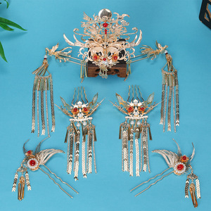 Nuevo Diseño Original 2025, Accesorio para el Cabello Hecho a Mano de Estilo Antiguo, Corona de Fénix con Borlas, Set de Maquillaje, Tocado Hanfu - Product Image 3