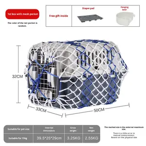 Cage de transport pour animaux de compagnie, grande cage de luxe pour <span class=keywords><strong>chien</strong></span>, cage à roulettes pour <span class=keywords><strong>chien</strong></span> et chat, transporteur de nouilles plates approuvé par les compagnies aériennes, en plastique solide pour animaux de compagnie - Product Image 5