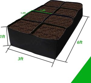 Sacs de culture en tissu non tissé pour légumes et fleurs, jardinières surélevées durables et pliables pour l'extérieur avec poignées, capacité de 10 gallons - Product Image 6