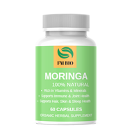 Suplemen Bubuk Daun Moringa Alami OEM/ODM, Kapsul Herbal Penambah Energi
