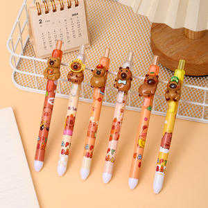 Hot DAHOUFA Cute <span class=keywords><strong>D</strong></span> Cartoon Capibara mm Press Neutral Pen Set con Black Signature Pens Anime Kawaii Stationery Gel Pens - Product Image 2