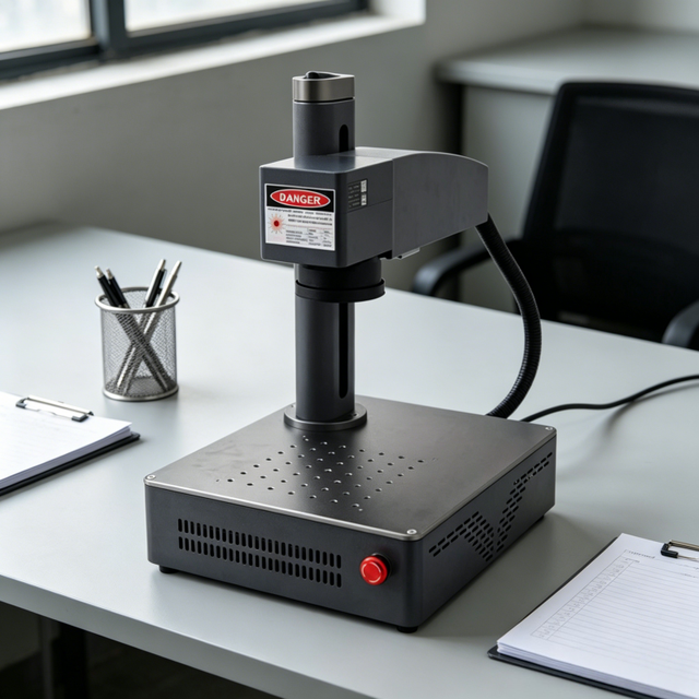 Fiber Laser Marking Machine Industrial Engraver for Metal Barcode and QR Code Permanent Marking