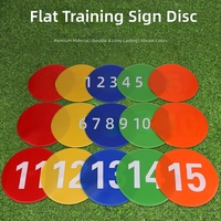 Disque de marquage numérique plat en PVC de 23 cm pour entraînement de football, tapis souple de marquage de terrain, numéros 115, cônes d'agilité