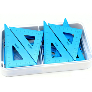 ไม้บรรทัดอลูมิเนียมอัลลอยด์แบบปรับแต่งสีได้ ชุด 4 ชิ้น สำหรับนักเรียน - Product Image 3