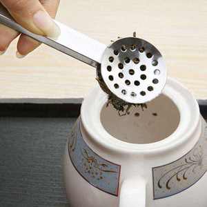 Pince à thé en acier inoxydable ronde, presse-sachets de thé, support de préhension, outil de cuisine - Product Image 5