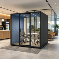 Cabine vocale insonorisée Meet Pod 6 pour studio d'enregistrement, bureau, espaces modulaires, portables et téléphoniques