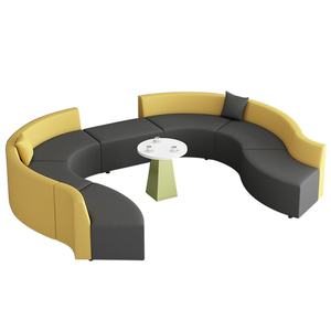 Muebles de oficina Sofá de recepción moderno comercial Sofá de oficina de cuero Conjunto de muebles - Product Image 6