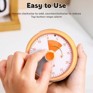 Minuteur visuel pour enfants 60 minutes - Compte à rebours avec alarme optionnelle, outil de concentration pour l'autisme, gestion du temps pour les <span class=keywords><strong>devoirs</strong></span> - Product Image 4