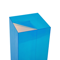 Acryl Rechteckiger Lebensmittel-Präsentationsständer Schillernder Farbiger Würfel Dessert-Vitrine Dicke Kuchenplatte für Hochzeiten und Partys