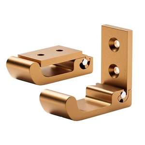 Gancho plegable de aluminio espacial Haidibos, gancho individual montado en la pared para perchas de ropa y armarios - Product Image 2