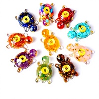 Figurine de tortue en résine cristalline ZJJR, ornement Feng Shui, tortue porte-bonheur, pierre naturelle, paillettes dorées, décoration pour tableau de bord de voiture, maison, bureau