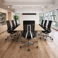 Chaise de bureau Vaseat de qualité commerciale à dossier haut, avec appui-tête réglable et soutien lombaire, ergonomique haut de gamme, pour les acheteurs de matériel de bureau