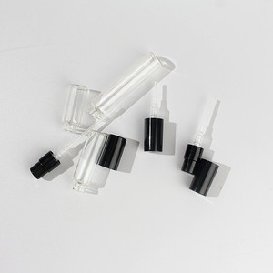 Hot Rỗng Mẫu Glass Spray Chai 2ml 3ml 5ml đen vòi phun mũ uốn nhỏ nước hoa atomizers - Product Image 4