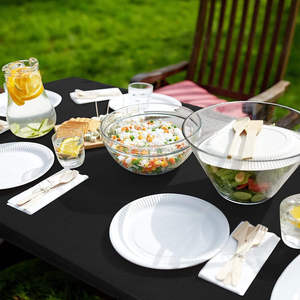 Table Pliante En Plastique Étanche Nappe Pique-Nique Vinyle Flanelle Soutenu Élastique Coin Adapté Table Couverture Pour Tables Rectangulaires - Product Image 3