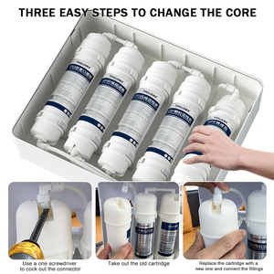 Sistema de Filtro de Agua de Calidad Bajo Fregadero de 5 Etapas Ultrafiltración UF Filtro de Agua Bajo Fregadero de 0.01 Micrones Elimina Mal Sabor y Olor - Product Image 2