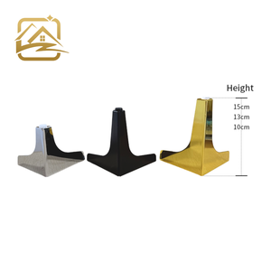 Patas Metálicas Modernas en Forma de T para Mesa, Acabado en Dorado, Cromado y Negro, Diseño Resistente - Product Image 1
