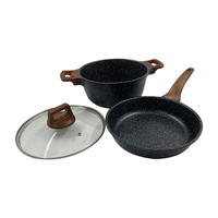 Poêle à frire en aluminium moulé sous pression OEM avec fond à induction intégral