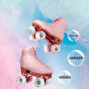 Patins à roulettes professionnels à double rangée pour adultes, tendance mode, nouveaux, élégants, confortables, pour jeunes, roues noires scintillantes, flash - Product Image 6