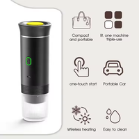 Machine à Café Portable Multifonctionnelle 12V, Mini Cafetière Expresso Rechargeable Type-C, OEM ABS pour Extérieur et Bureau