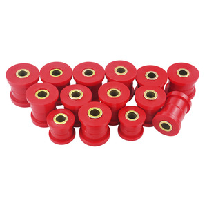 Bagues de bras de suspension avant Poyracing pour Lexus SC300 SC400 1992-1996, type manchon en caoutchouc rouge - Product Image 2