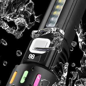 Linterna de Emergencia WOSEN Recargable, Súper Brillante, Portátil, Telescópica, con Zoom, Luz Lateral COB, Roja, Blanca y Azul - Product Image 5