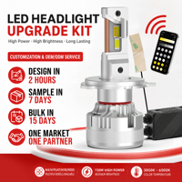 Bombillas LED para Faros Delanteros de Automóvil B2B Personalizadas a Precio de Fábrica, G18W H4 H7 H11 9005 9006 con Ajuste de Color y Brillo Mediante Aplicación