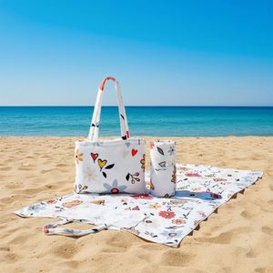 Serviette en microfibre 2-en-1 avec sac de transport, serviette de plage surdimensionnée à séchage rapide et sans sable pour les voyages, la piscine et le camping - Product Image 4