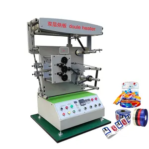 Automatic Two Color Table Top Aluminum Blister Foil Flexo Printer, Ribbon Label Roll Flexographic Printing Machine