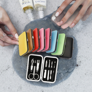 Conjunto Clássico Profissional de Cortadores de Unhas em Aço Inoxidável <span class=keywords><strong>7</strong></span> em 1, Caixa Portátil para Manicure e Pedicure, Tesoura Plástica Personalizada para Cuidados com as Unhas - Product Image 3