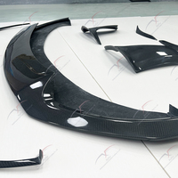 Modification de voiture, style amélioré, pare-chocs avant en fibre de carbone, lèvre avant, spoiler avant, séparateur, adapté au kit carrosserie Tesla Model 3