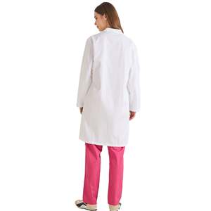 Camice da laboratorio da donna, uniforme sanitaria, camice bianco Q8161 - Product Image 2