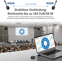 Émetteur et Récepteur Sans Fil AIMIBO, Décodage 4K, Portée 50m, 5G, 63 Pouces, Argent, pour Ordinateur Portable/PC/Caméra/TV/Projecteur