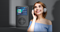 Reproductor MP3 HiFi de 128GB con logotipo personalizado con botón táctil completo, Radio FM con sonido sin pérdidas, lectura de libros electrónicos, compatible con formatos de audio DSD FLAC