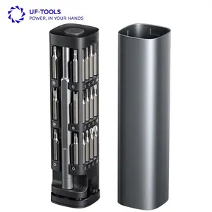 UFTOOLS-Kit de destornilladores de precisión, minidestornillador magnético pequeño, herramienta profesional portátil de reparación, 46 en 1