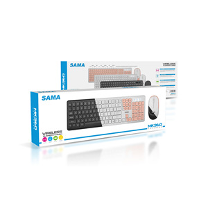 SAMA MK360 Wireless Keyboard <b>Mouse</b> Combo 104 Keys Ultra Thin Ergonomic Design English Layout - Product Image 5