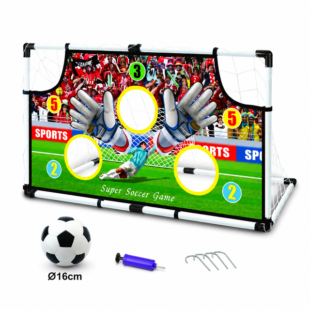 Kids Soccer Goal Set Portable Football Goal with Net Target Game Ball Pump Stakes Outdoor Backyard Sport Toy Gift