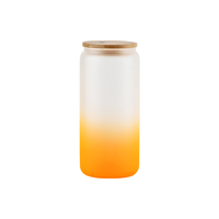 Gobelet en verre de 20 oz verre à bière vierge de sublimation bocal à boire de 20 oz bouteille d'eau gobelet en verre dépoli avec couvercle