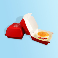 A granel para llevar sándwich hamburguesa pollo frito embalaje cajas de papel para alimentos