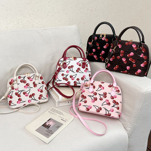 Borsa a <span class=keywords><strong>tracolla</strong></span> <span class=keywords><strong>mini</strong></span> a cupola con stampa ciliegie da donna, graziosa borsa a <span class=keywords><strong>tracolla</strong></span> con cerniera, nuova moda 2026, borsa a spalla a conchiglia con <span class=keywords><strong>tracolla</strong></span> rimovibile - Product Image 1