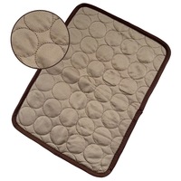 Tapis rafraîchissant auto-refroidissant pour animaux de compagnie, lavable et réutilisable, pour petits animaux, lit moderne uni en polyester pour toutes les saisons, idéal pour la voiture.