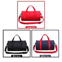 Sac de sport en toile imperméable avec logo personnalisé pour homme et femme, grande capacité, compartiment à chaussures, style tendance, fermeture à glissière
