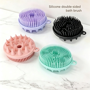 แปรงอาบน้ำซิลิโคนรูปไข่แบบนุ่มใหม่ สำหรับขัดผิวและนวดหนังศีรษะ - Product Image 6