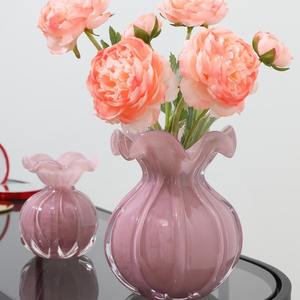 Vase à fleurs en verre en forme de dentelle créative, vase de culture hydroponique de fleurs coloré pour table - Product Image 2