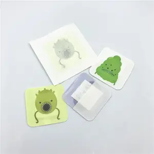 Square Kit Cute Water Proof Children's Brand Flexible Fabric Adhesive Skin Tone Bandages Custom Band Aid