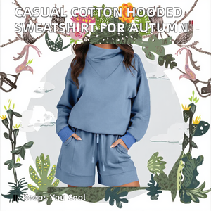 เสื้อฮู้ดไหมพรมถักสำหรับฤดูร้อน ผ้าโพลีเอสเตอร์/คอตตอน  พร้อมโลโก้ด้านหน้า ระบายอากาศได้ดี สีพื้น คอกลม รุ่น XG178 - Product Image 2