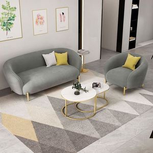 Divano moda semplice soggiorno salone di bellezza mobili per il tempo libero divano in velluto stile moderno - Product Image 3