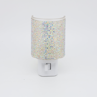 Lampe de nuit murale à strass étincelants, design cylindrique entièrement en cristal, lumière ambiante douce pour la décoration intérieure