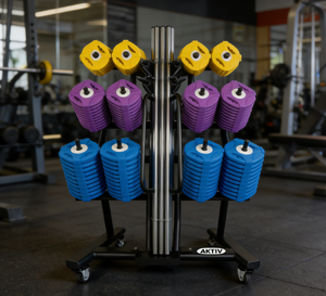 Conjunto de 20 Soportes para Equipo de Gimnasio con Ruedas, Solución de Almacenamiento Móvil Compacta, Soporte para Pesas y Sentadillas - Product Image 1