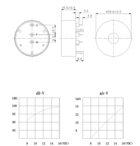 3916 Buzzer actif Piezo Alarmes à décibels élevés Buzzers Sirènes DC 5V 12V 24V <span class=keywords><strong>39</strong></span>*16MM Buzzers - Product Image 4